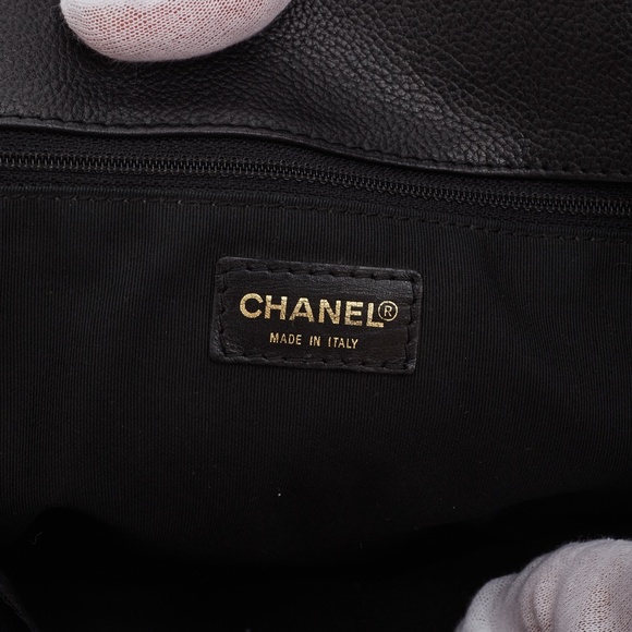 CHANEL BLACK CAVIAR LEATHER CERF EXECUTIVE TOTE BAG 2002 - Picture 9 of 11